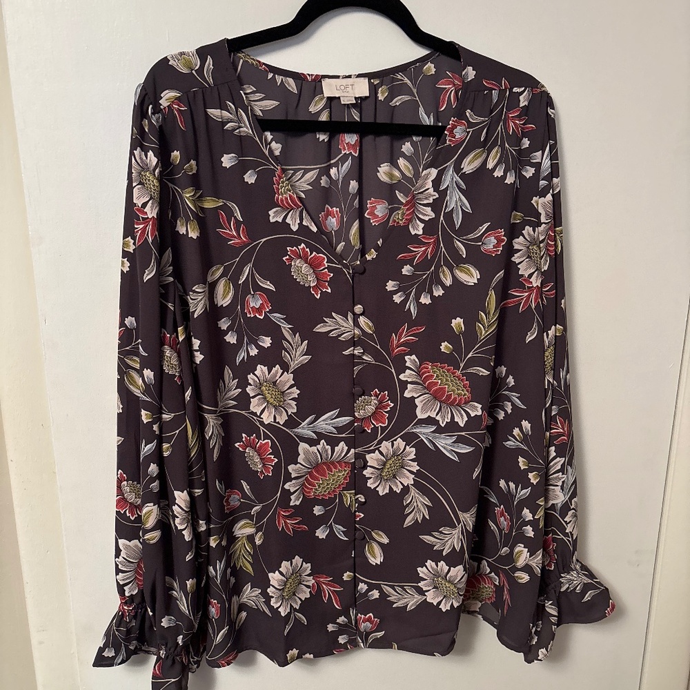 LOFT Outlet Floral Blouse